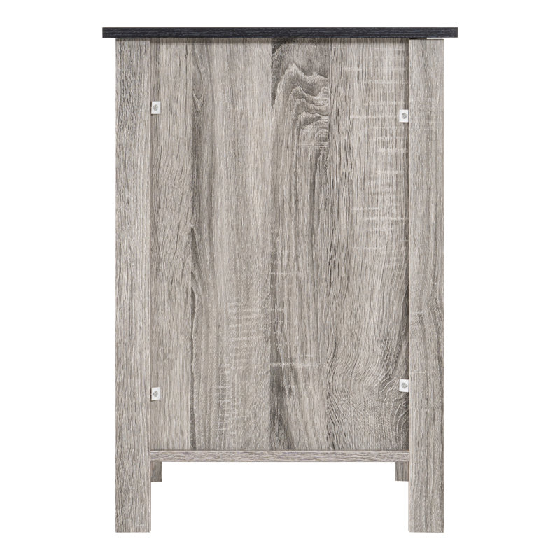 Hokku Designs Dao 2 Tier End Table with Drawer and Storage